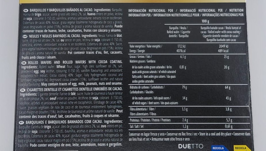 Neulas Duetto Tradicionales y Cacao 100g RIFACLI