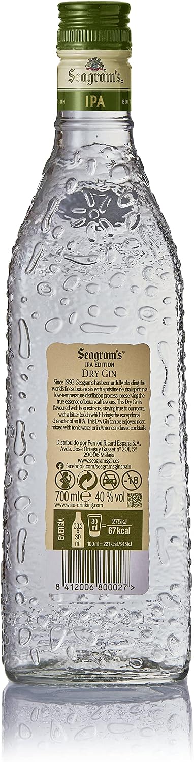 GINEBRA SEAGRAM´S IPA ESPECIAL EDITION - 70cl.
