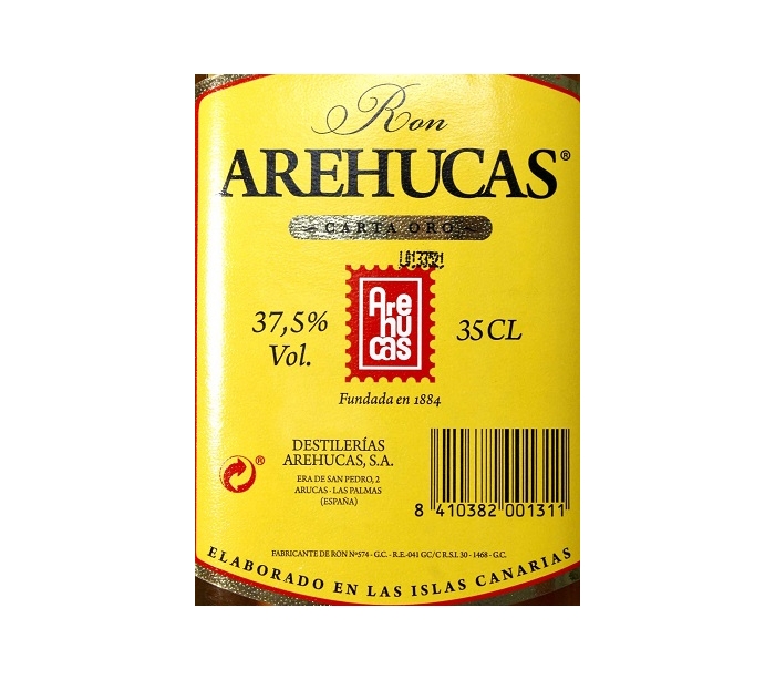 RON AREHUCAS CARTA ORO - 1l.