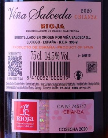 VINO TINTO VIÑA SALCEDA (37,5cl.) - CRIANZA
