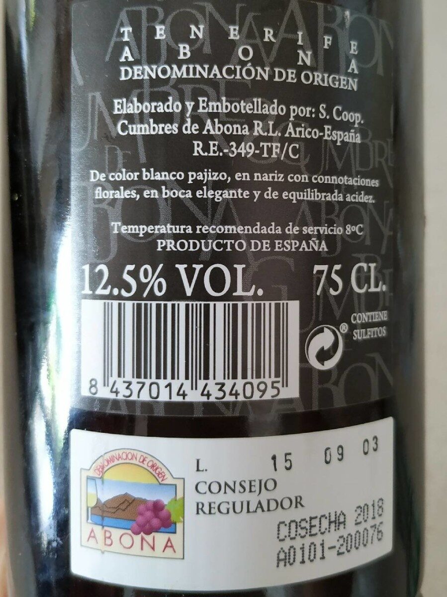 Vino FLOR DE CHASNA BLANCO SECO