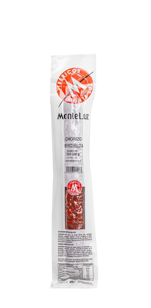 CHORIZO IBERICO DE BELLOTA MONTELUZ - 350g.