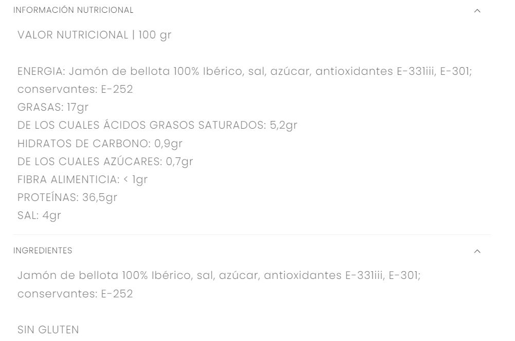 JAMON LONCHEADO 100% IBERICO BELLOTA ORO BEHER