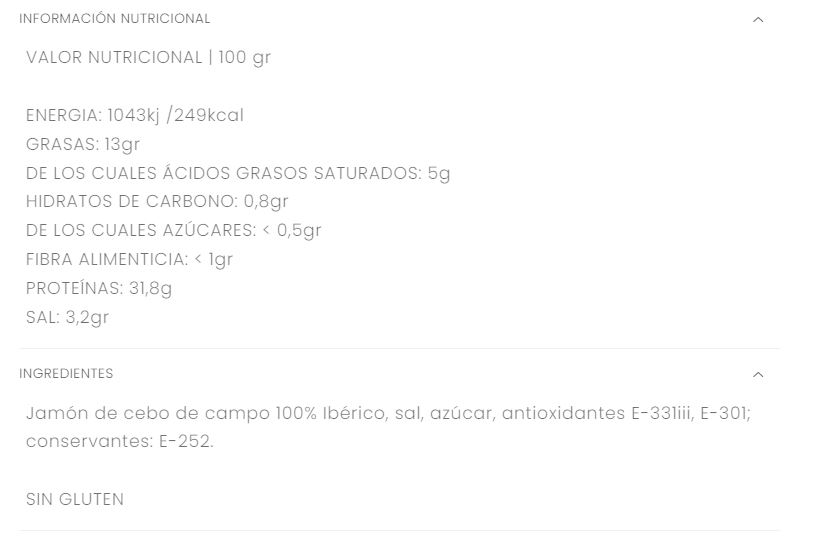 JAMON LONCHEADO 100% IBERICO CEBO DE CAMPO ROJA BEHER