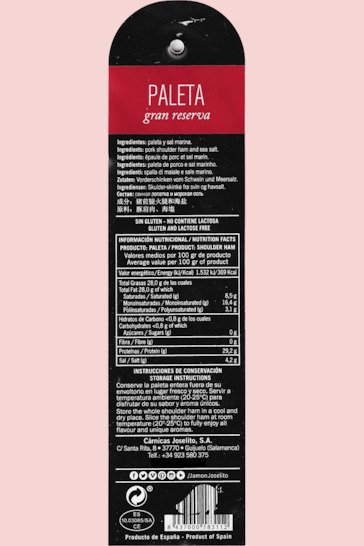 PALETA JOSELITO GRAN RESERVA - 4/4.5 kg.