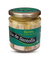 [8BS2] TARRO LOMOS DE BONITO DEL NORTE EN ACEITE DE OLIVA 220G NETO RIA DE SANTOÑA