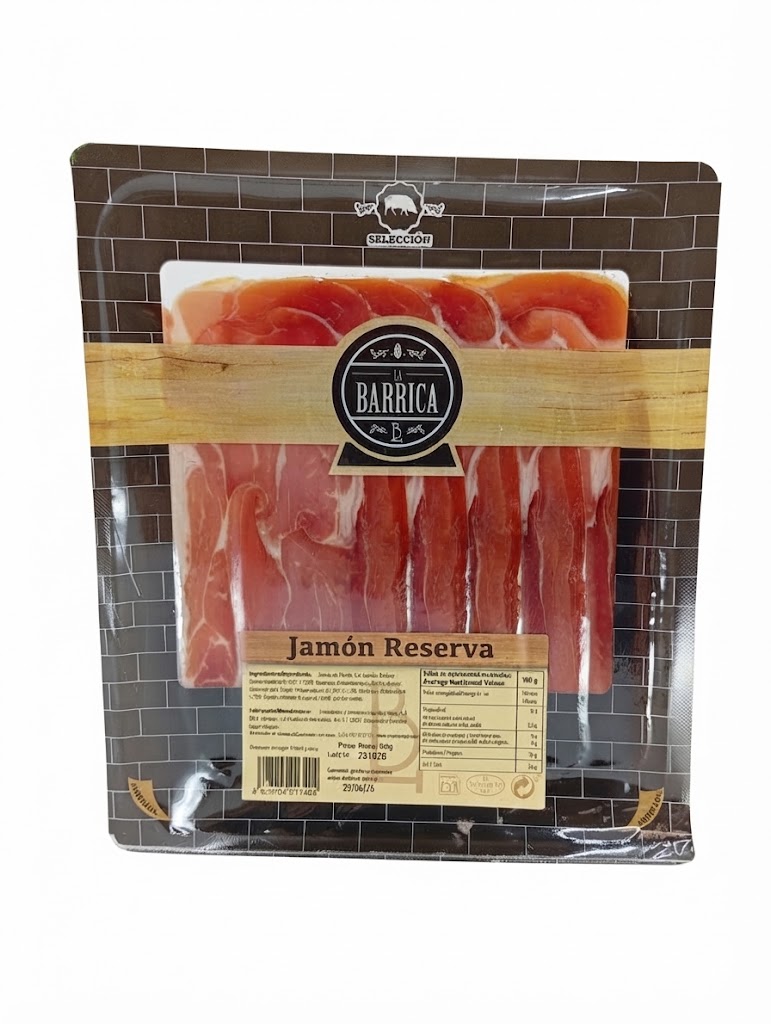 SOBRE JAMON CASTILLA AÑEJO RESERVA LA BARRICA - 90g.