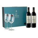 VINO TINTO VIÑA PEDROSA ESTUCHE 2 BOTELLAS + 2 COPAS - RESERVA