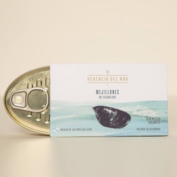 [8MHM] LATA MEJILLONES EN ESCABECHE 6/8 OL-120 HERENCIA DEL MAR GOURMET