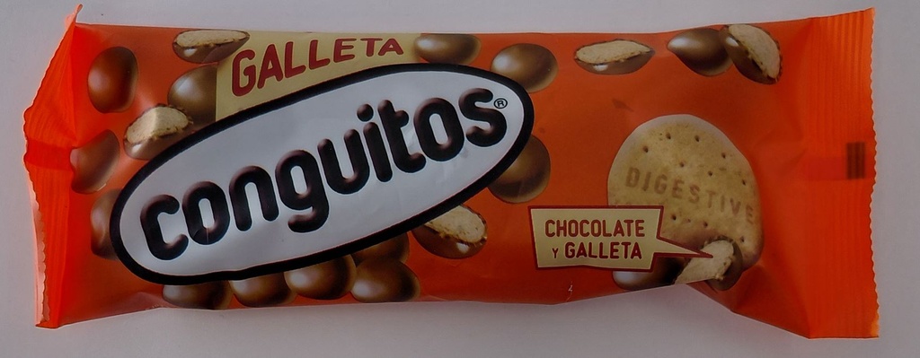 BOLSA CONGUITOS DE CHOCOLATE CON GALLETA LACASA 50G