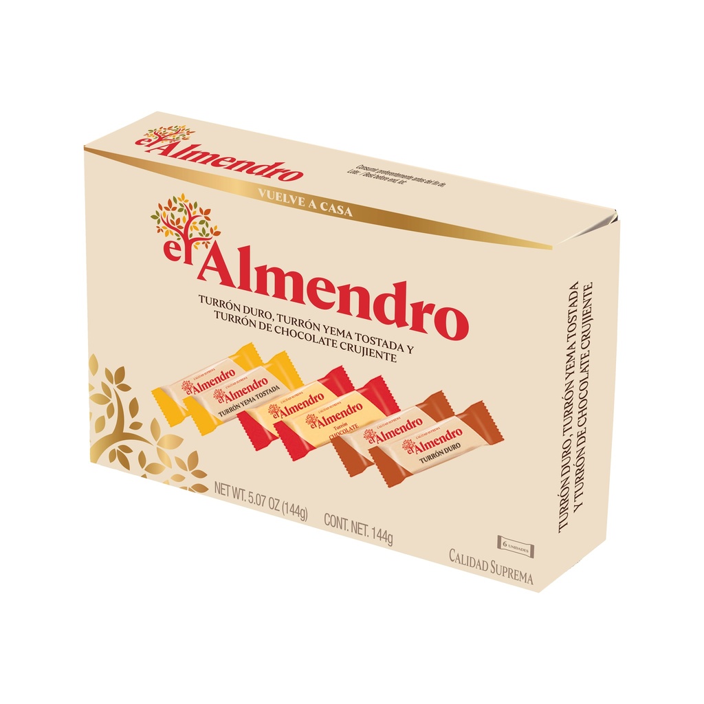 SURTIDO MINI TURRONES CALIDAD SUPREMA EL ALMENDRO 144G