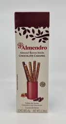 [6PCA4] PALITOS DE TURRON CARAMELO CON CHOCOLATE EL ALMENDRO 45G