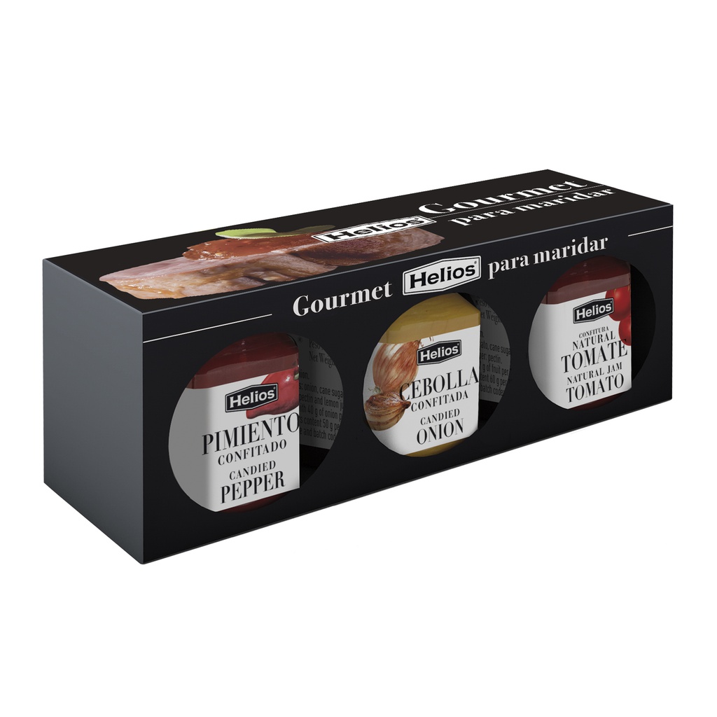 ESTUCHE MARIDAJE GOURMET PARA FOIE Y QUESO 3X45G HELIOS