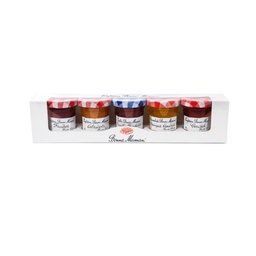 [8CBM5] ESTUCHE CONFITURAS,GELEE Y MERMELADA 5 VARIEDADES X 50G NETO BONNE MAMAN